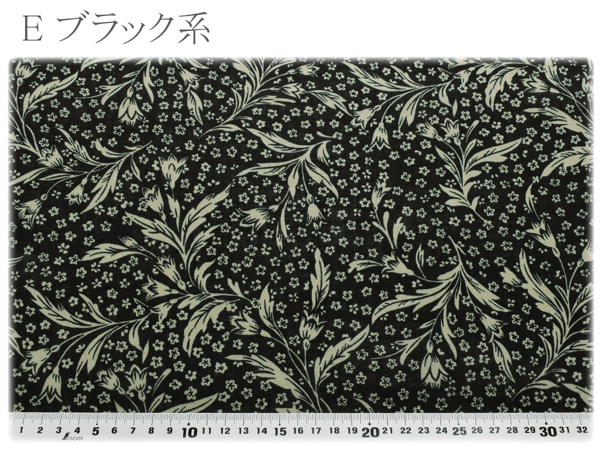 ナチュラルフラワー綿麻リップストップ生地AP62803-3コスモ(30cm以上10cm単位切り売り)