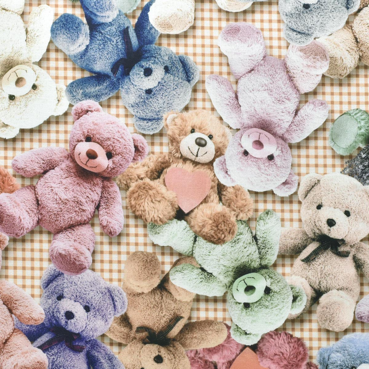 リアルなテディベア　シャーティング生地　DAEF18590　YUWA　有輪商店　(30cm以上10cm単位切り売り)