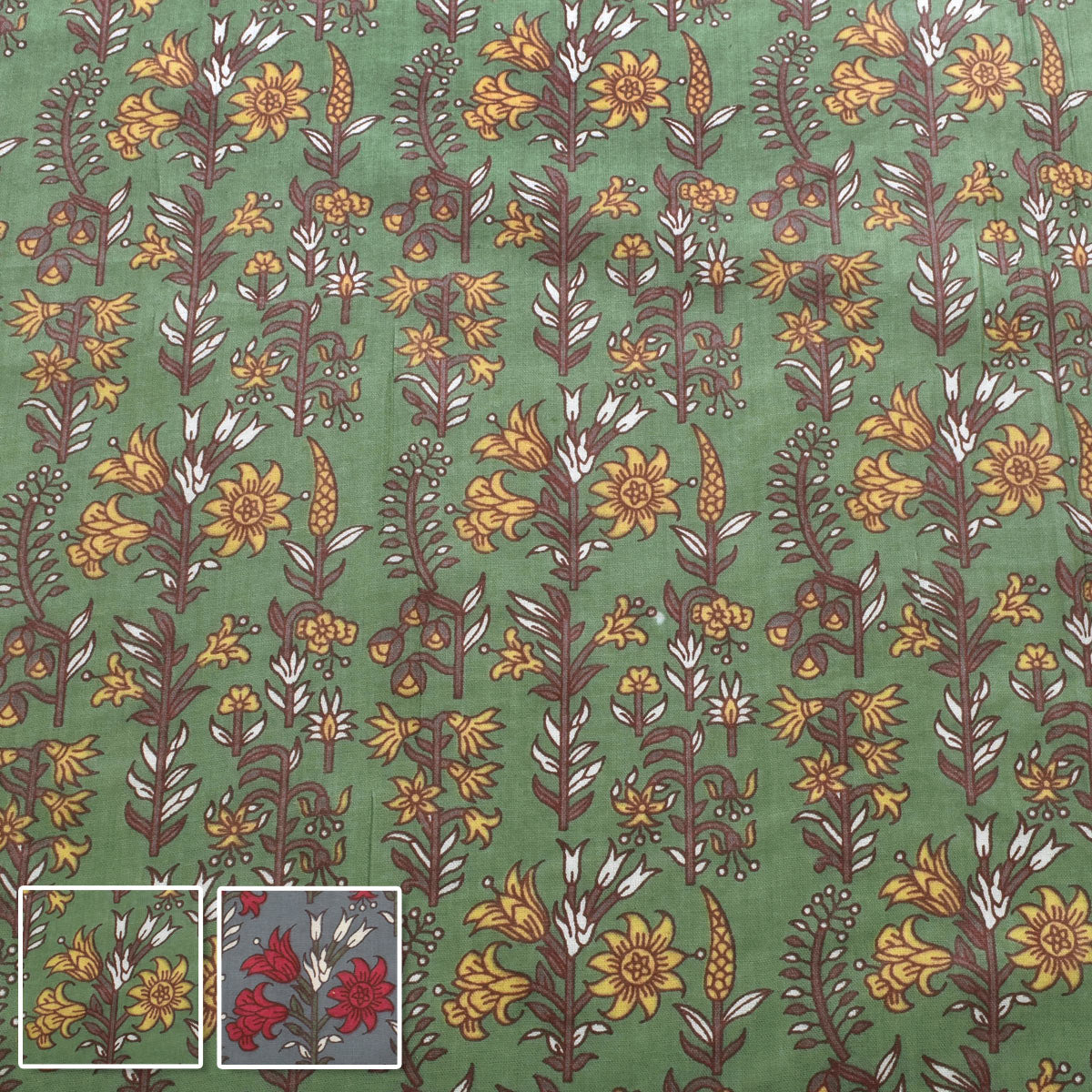 インド綿エスニックフラワーコットンボイル生地150-1676-C小泉(30cm以上10cm単位切り売り)
