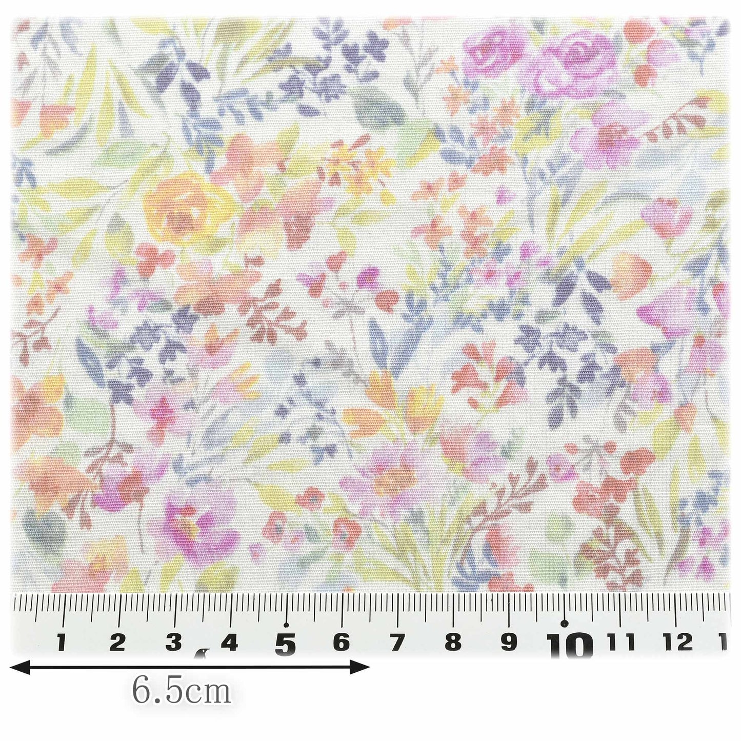 フローラルシンフォニーコットンリネンブロード生地HSK836カナヤス(30cm以上10cm単位切り売り)