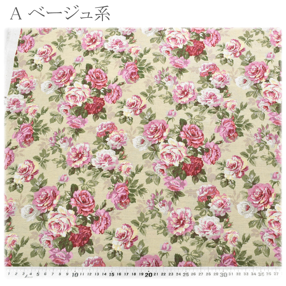 シルエットローズ綿モーリークロス生地149053YUWA有輪商店(30cm以上10cm単位切り売り)