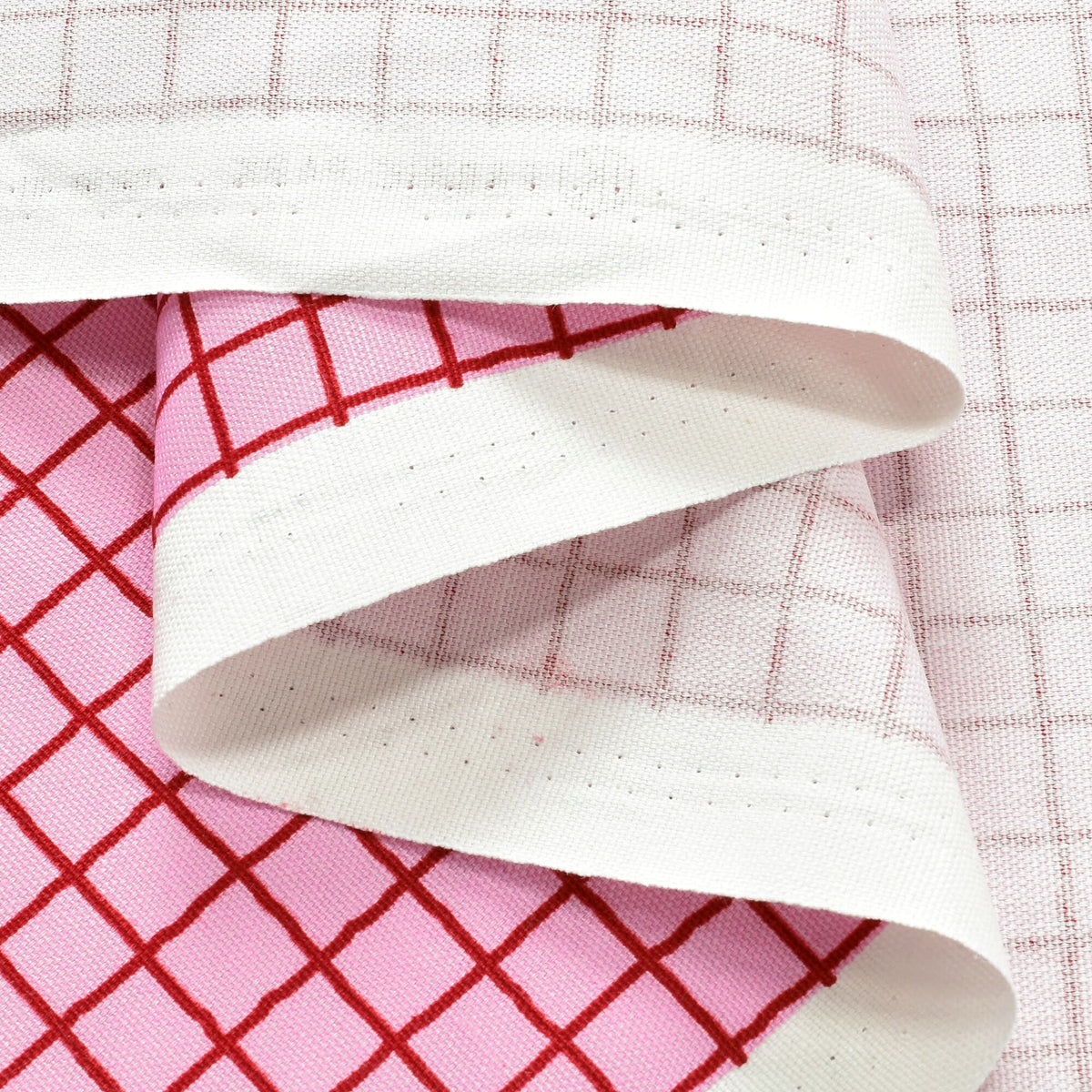 シンプル格子柄オックス生地HSK857カナヤス(30cm以上10cm単位切り売り)