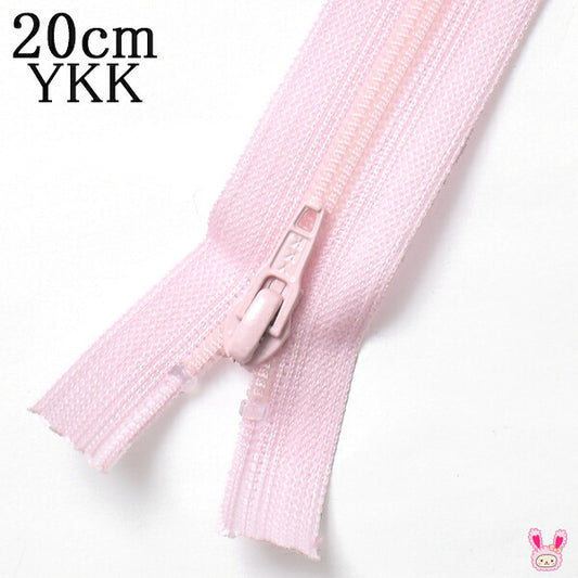 YKKフラットニットファスナー512ピンク20cm3号1本FN20「在庫限り」
