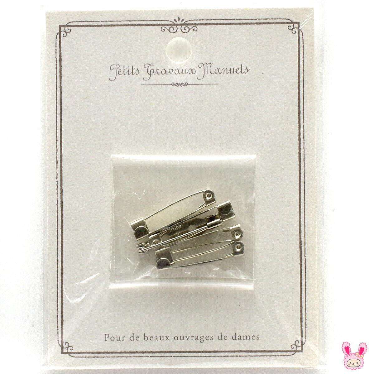 コサージュピン25mm5本入79-698クロバー真鍮製日本製「在庫限り」