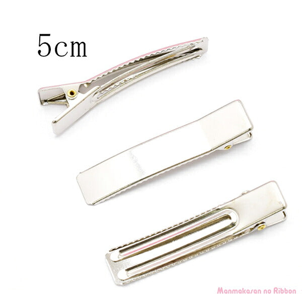 まとめてお得四角いやっとこピン韓国製ヘアクリップシルバー5cm20個セット