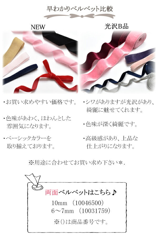 38mmＢ品片面ベルベット素材リボンベロア韓国製2m「在庫限り」