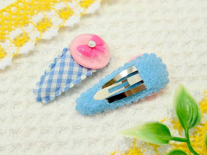 パッチンピンカバー水玉の三角5ｃｍ10枚セットぱっちん「在庫限り」