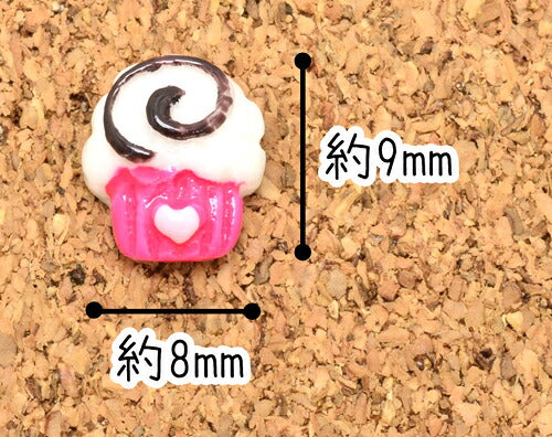 デコパーツプチシリーズうずまきカップケーキ4個「在庫限り」