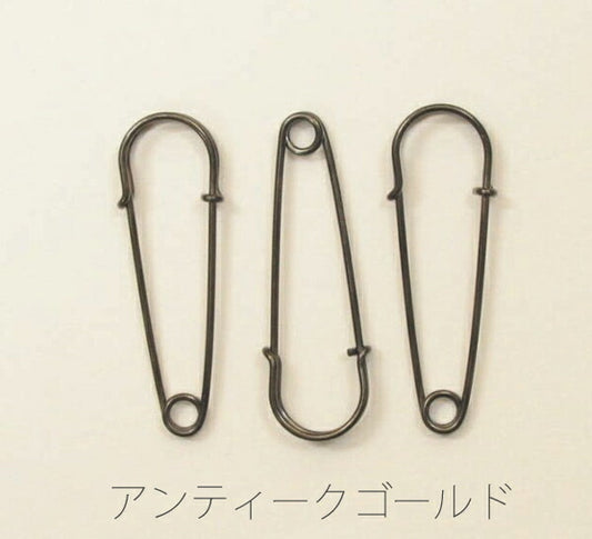 かぶとピン＜小＞アンティークゴールド3本入り48mm79-759クロバー「在庫限り」