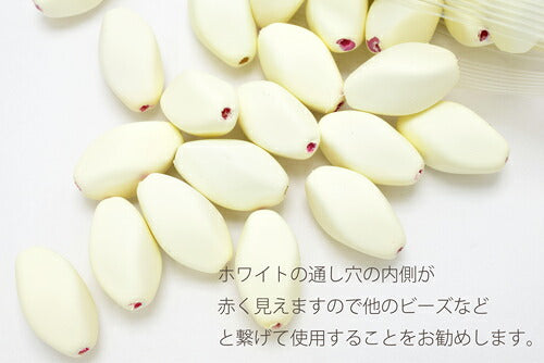 アクセサリーパーツマットカラーツイストビーズ15mm2個「在庫限り」