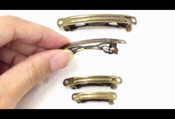 バレッタ金具小（アンティーク）韓国製2個セット「在庫限り」