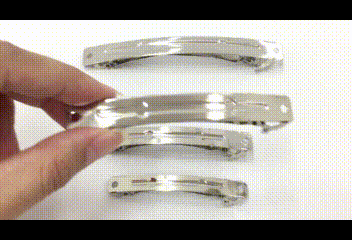 バレッタ金具ver.28cm/10cm（シルバー）韓国製2個セット★